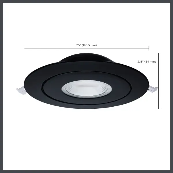 15 Watt - LED Gimbaled Downlight - 6 Inch - RGB & Tunable White - Round - Starfish IOT - Black Finish - 1200 Lumens - 120-277 Volt - Image 17