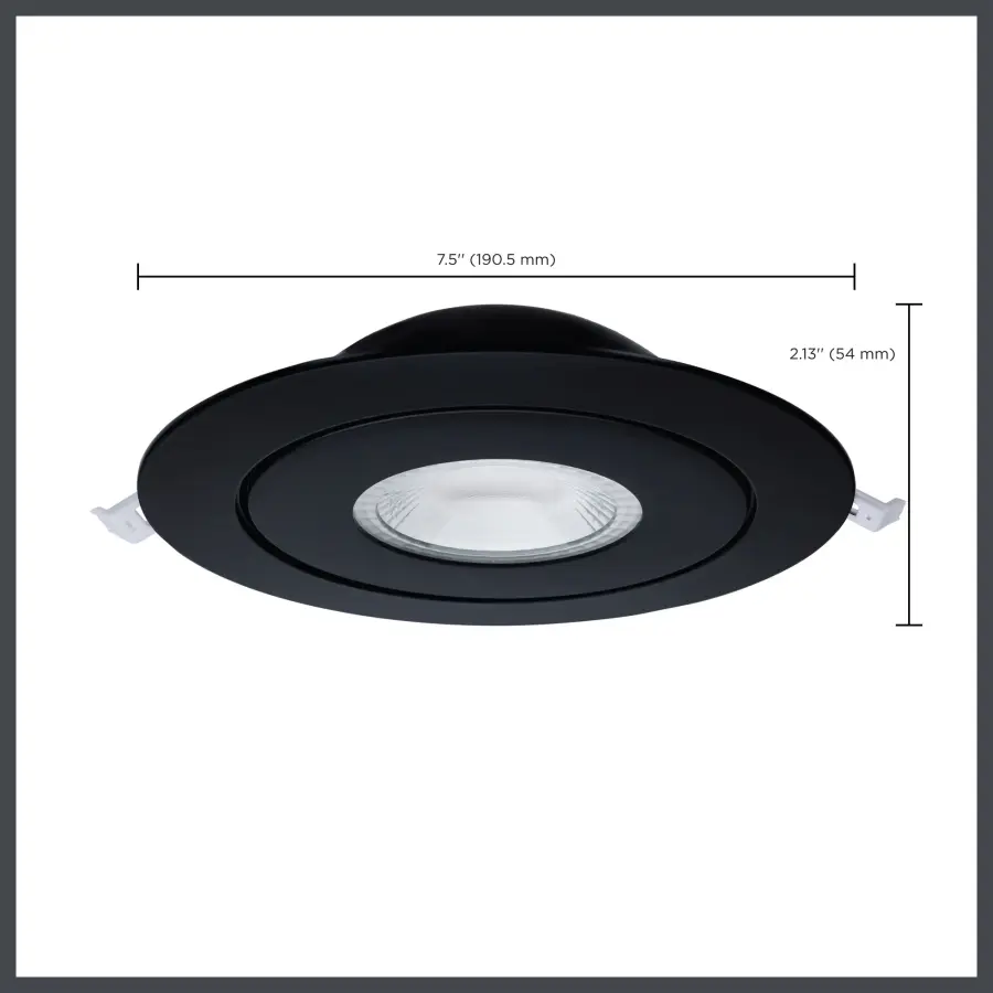15 Watt - LED Gimbaled Downlight - 6 Inch - RGB & Tunable White - Round - Starfish IOT - Black Finish - 1200 Lumens - 120-277 Volt - Image 17