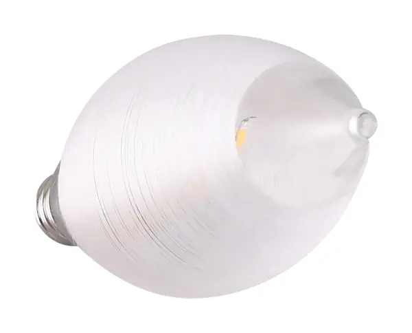 2 Watt CA11 LED Filament - Satin Spun Clear - Candelabra base - 2700K - 120 Volt - Image 4