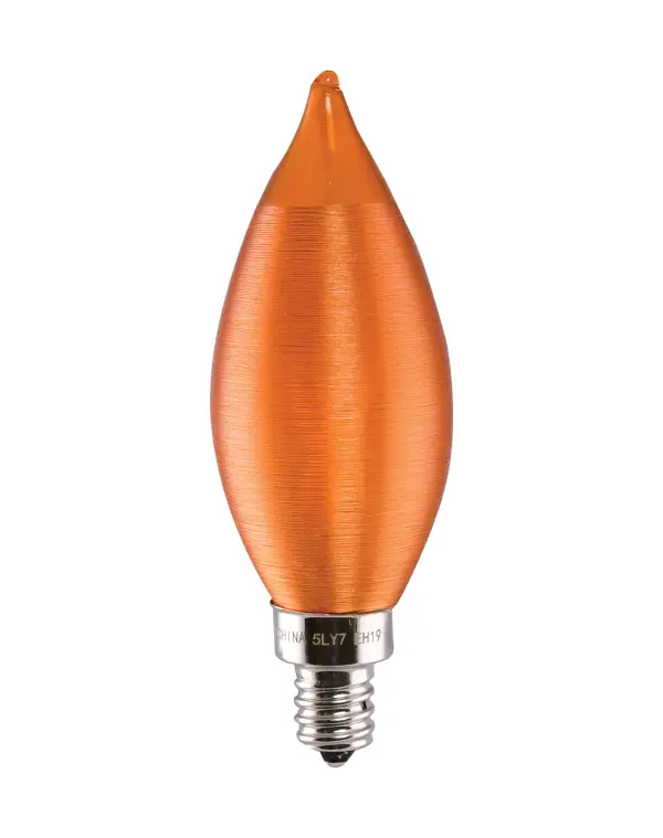 2 Watt CA11 LED Filament - Satin Spun Amber - Candelabra base - 2100K - 120 Volt - Image 3