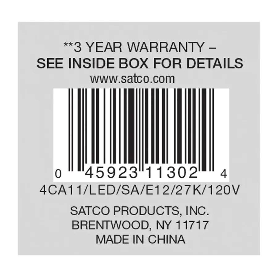 4 Watt CA11 LED Filament - Satin Spun Clear - Candelabra base - 2700K - 120 Volt - Image 10