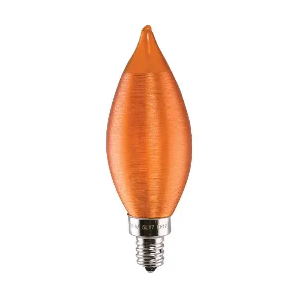 4 Watt CA11 LED Filament - Satin Spun Amber - Candelabra base - 2100K - 120 Volt - Image 1