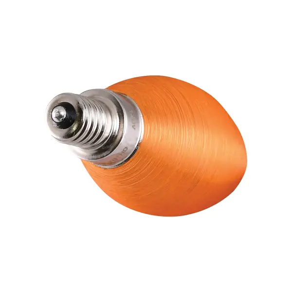Satco's S11303 4-watt LED bulb has a traditional look and feel. The Satin spun, amber glass bulb and candelabra base make for an elegant light source within the home. Dimmable, with a beam spread of 300 degrees, this lamp delivers 15,000 hours of illumination. - alternate view