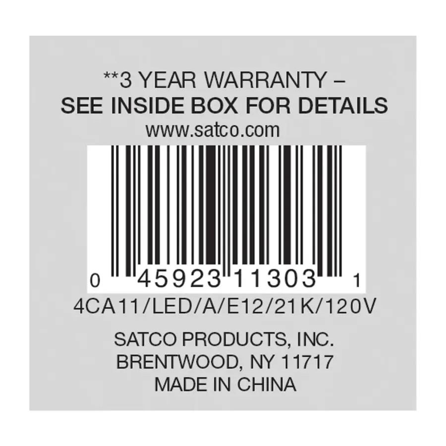 4 Watt CA11 LED Filament - Satin Spun Amber - Candelabra base - 2100K - 120 Volt - Image 10