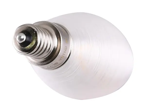 Satco's 2-watt LED bulb has a traditional look and feel. The Satin spun glass and candelabra base make for an elegant light source within the home. Dimmable, with a beam spread of 300 degrees, this lamp delivers 15,000 hours of warm white light. - alternate view