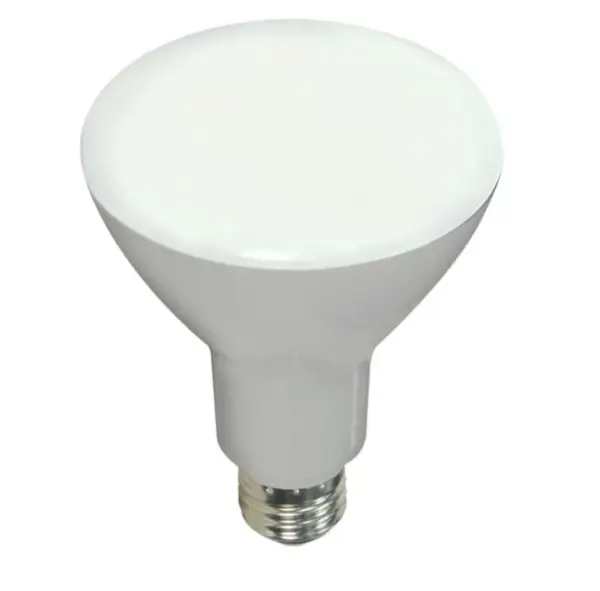 Satco's 7.5-watt, forward and reverse phase dimmable LED lensed bulb offers warm white light and a 105 degree beam spread. Ideal for indoor residential and commercial lighting applications, this LED bulb is dimmable and long-lasting. The bulb's medium base fits all standard lamps and fixtures, and provides 25,000 hours of superior lighting. - alternate view