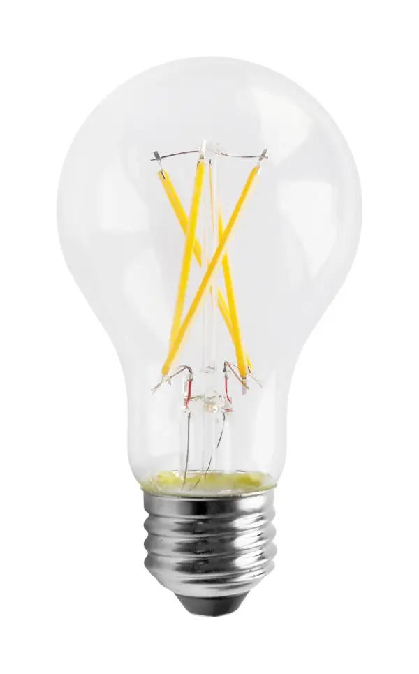 Satco's 8-watt LED bulb is an elegant and traditional lighting solution for the home. Illuminate dining rooms, living rooms, and office spaces with this dimmable, clear bulb. Featuring a beam spread of 320 degrees, this bulb delivers 15,000 hours of warm white light.