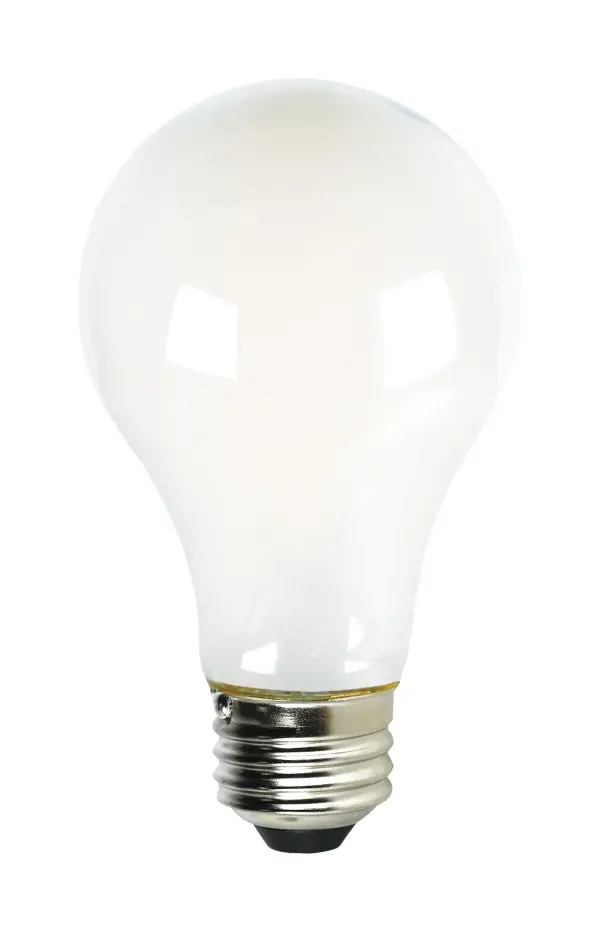 Satco's 8-watt LED bulb is an elegant and traditional lighting solution for the home. Illuminate dining rooms, living rooms, and office spaces with this dimmable, white bulb. Featuring a beam spread of 320 degrees, this bulb delivers 15,000 hours of warm white light.