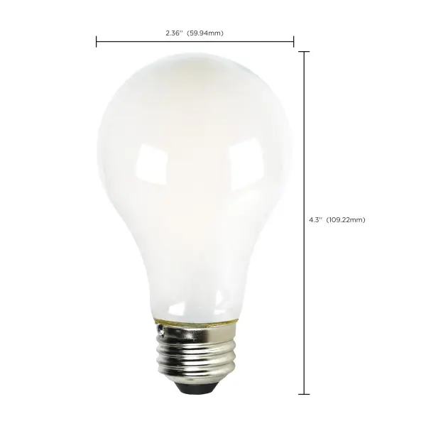 8 Watt - A19 LED Filament - Soft White - 2700K - Medium base - 120 Volt - Image 8