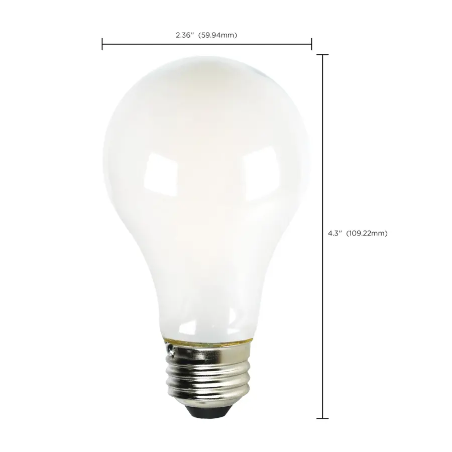 8 Watt - A19 LED Filament - Soft White - 2700K - Medium base - 120 Volt - Image 8