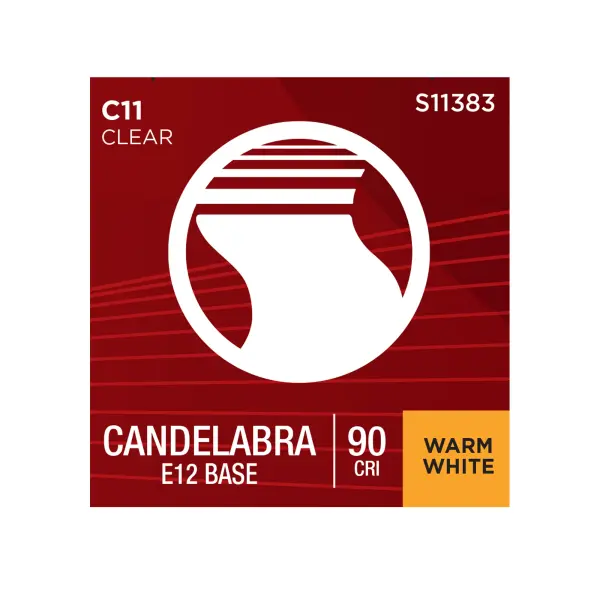 8 Watt C11 LED Filament - Clear - Candelabra base - 2700K - 90 CRI - 760 Lumens - 120 Volt - Image 11