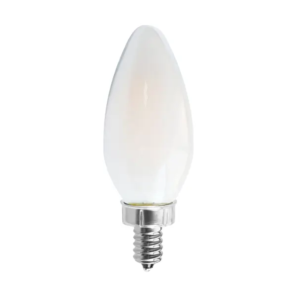 Satco's 8-watt LED bulb is an elegant lighting solution for the home. Perfect for chandeliers, use this dimmable lamp to illuminate living rooms, dining rooms, or anywhere else where a traditional look will complement decorative needs. The bulb has a beam spread of 300 degrees, and delivers 15,000 hours of warm white light.