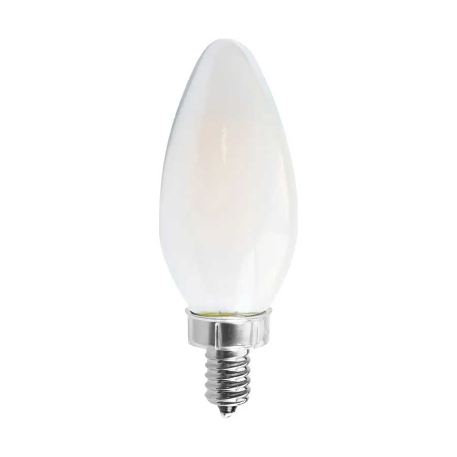 8 Watt C11 LED Filament - Frosted - Candelabra base - 2700K - 90 CRI - 760 Lumens - 120 Volt - Image 1