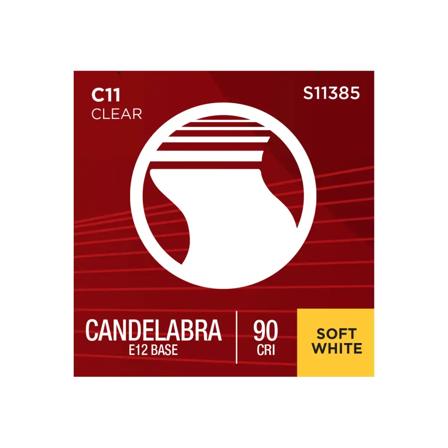 8 Watt C11 LED Filament - Clear - Candelabra base - 3000K - 90 CRI - 760 Lumens - 120 Volt - Image 11