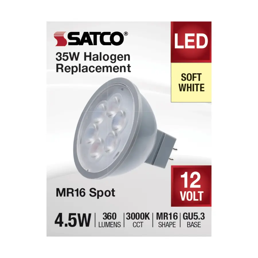 4.5 Watt MR16 LED - Silver Finish - 3000K - GU5.3 Base - 360 Lumens - 12 Volt - Image 3
