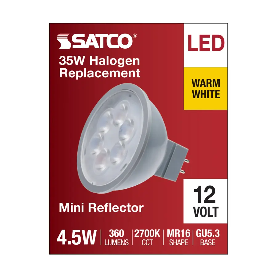 4.5 Watt MR16 LED - Silver Finish - 2700K - GU5.3 Base - 360 Lumens - 12 Volt - Image 4