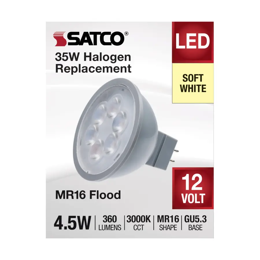 4.5 Watt MR16 LED - Silver Finish - 3000K - GU5.3 Base - 360 Lumens - 12 Volt - Image 3
