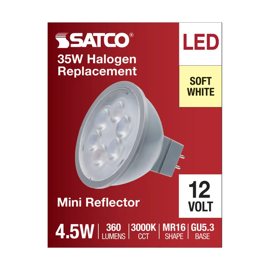 4.5 Watt MR16 LED - Silver Finish - 3000K - GU5.3 Base - 360 Lumens - 12 Volt - Image 4