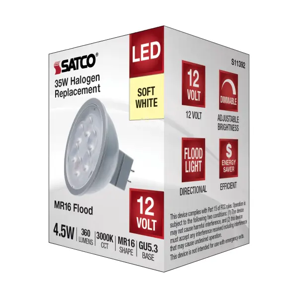 4.5 Watt MR16 LED - Silver Finish - 3000K - GU5.3 Base - 360 Lumens - 12 Volt - Image 6