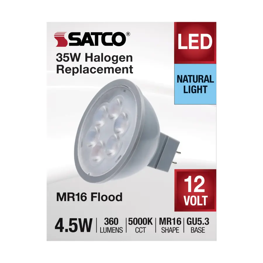 4.5 Watt MR16 LED - Silver Finish - 5000K - GU5.3 Base - 360 Lumens - 12 Volt - Image 3