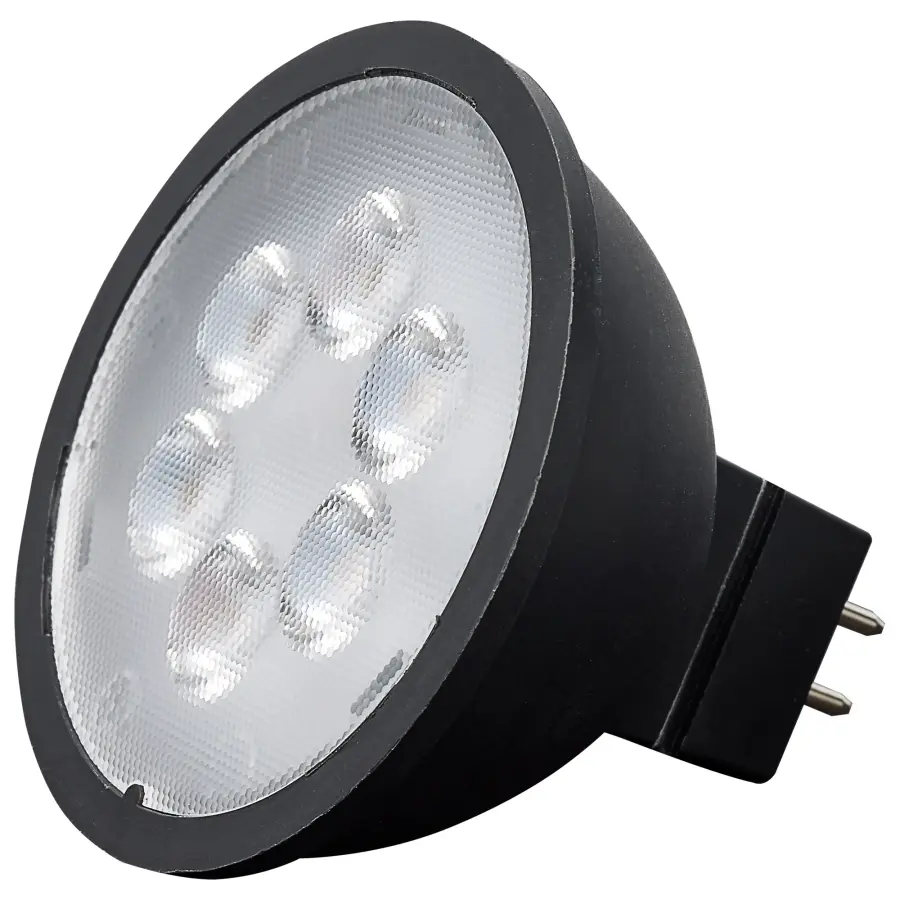 4.5 Watt MR16 LED - Black Finish - 3000K - GU5.3 Base - 360 Lumens - 12 Volt - Image 1