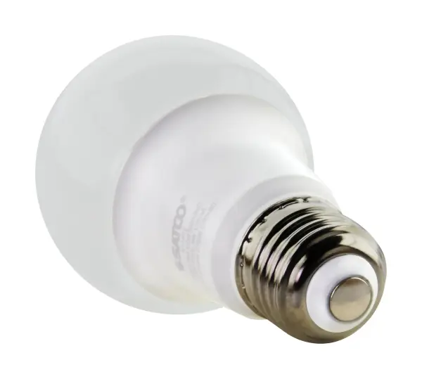 Satco's 9-watt LED lamp is traditional, yet contemporary with its sleek finish and energy saving LED technology. Elegantly illuminate any room in the house with this 100 pack of stylish white bulbs. Sophisticated and modern, this lamp delivers 10,000 hours of warm white light. - alternate view