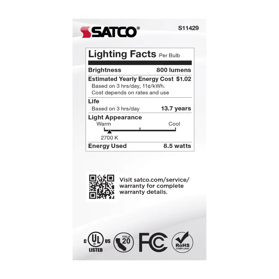 8.5 Watt - A19 LED - Dusk to Dawn - 2700K - 90CRI - Medium base - 200 deg. Beam Angle - 120 Volt - Image 6
