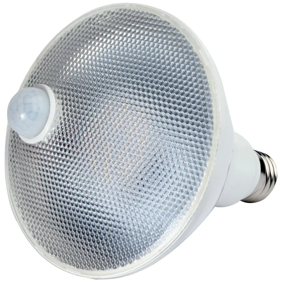 14 Watt PAR38 LED - White - 3000K - 1100 Lumens - 120 Volt - PIR Sensor - Non-Dimmable - Image 2
