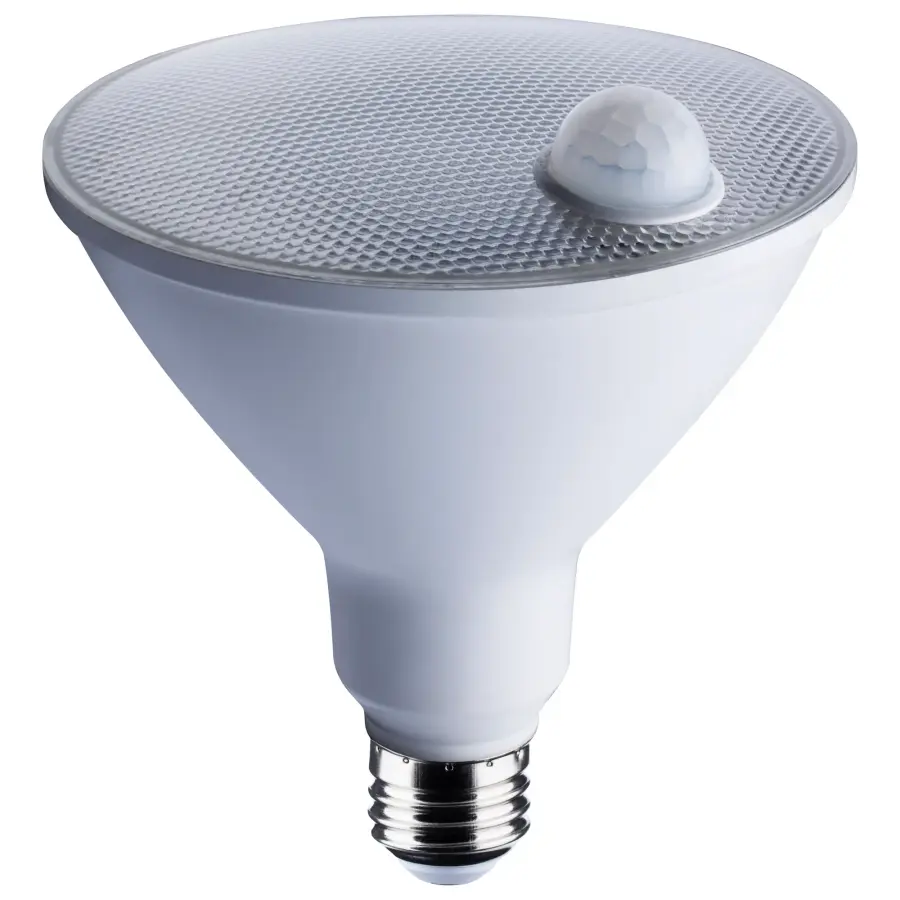 14 Watt PAR38 LED - White - 5000K - 1100 Lumens - 120 Volt - PIR Sensor - Non-Dimmable - Image 1