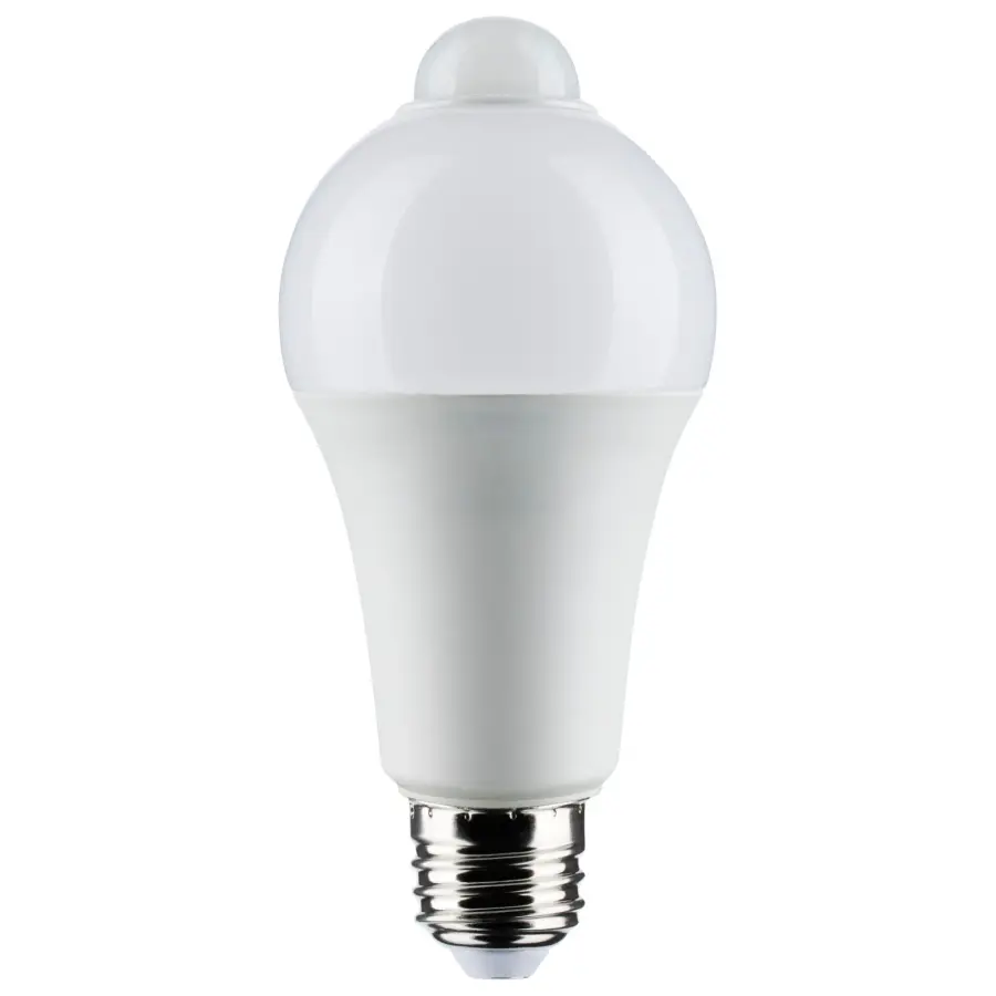 12 Watt A19 LED - White - 5000K - 1050 Lumens - 120 Volt - PIR Sensor - Non-Dimmable - Image 1
