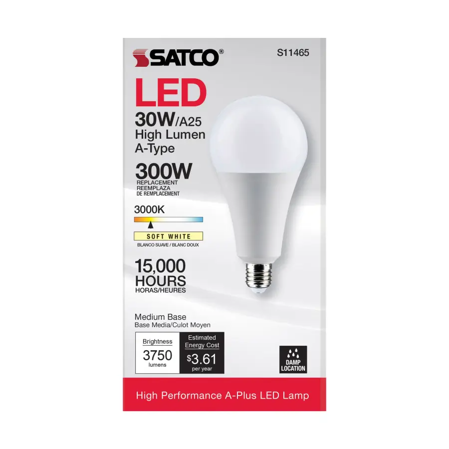 30 Watt - LED - A25 - 3000K - Medium Base - Non Dimmable - 120 Volt - Image 4
