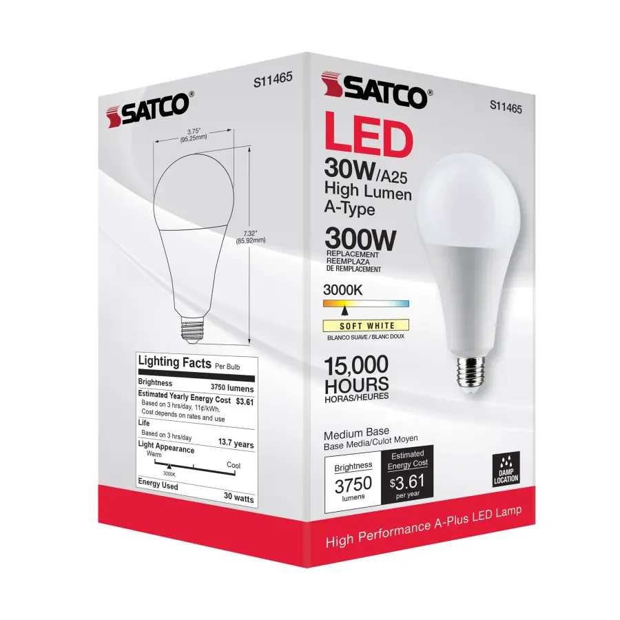 30 Watt - LED - A25 - 3000K - Medium Base - Non Dimmable - 120 Volt - Image 9