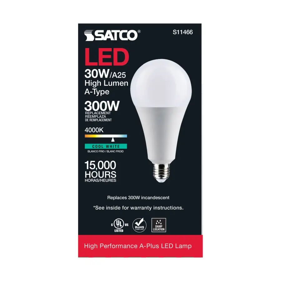30 Watt - LED - A25 - 4000K - Medium Base - Non Dimmable - 120 Volt - Image 5