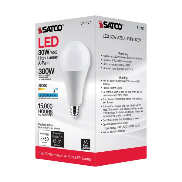 30 Watt - LED - A25 - 5000K - Medium Base - Non Dimmable - 120 Volt - Image 8
