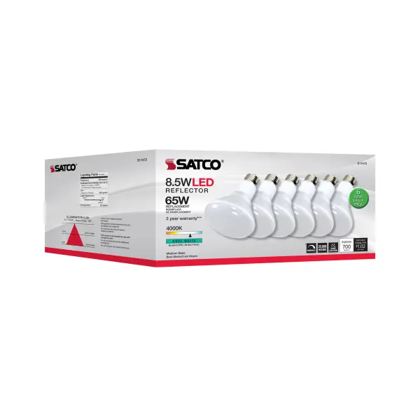 8.5 Watt - BR30 LED - 4000K - 80 CRI - Medium Base - 120 Volts - Dimmable - 6-pack - Image 10