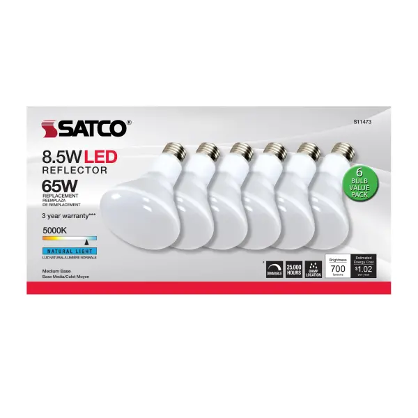 8.5 Watt - BR30 LED - 5000K - 80 CRI - Medium Base - 120 Volts - Dimmable - 6-pack - Image 5