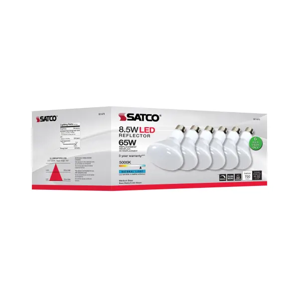 8.5 Watt - BR30 LED - 5000K - 80 CRI - Medium Base - 120 Volts - Dimmable - 6-pack - Image 10