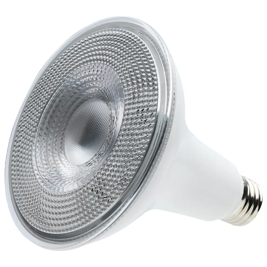 14 Watt Dusk to Dawn LED - PAR38 - 5000K - Medium Base - White Finish - 120 Volt - Image 2