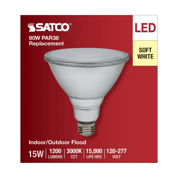 15 Watt PAR38 LED - 3000K - Medium Base - 120-277 Volt - 90 CRI - Image 4