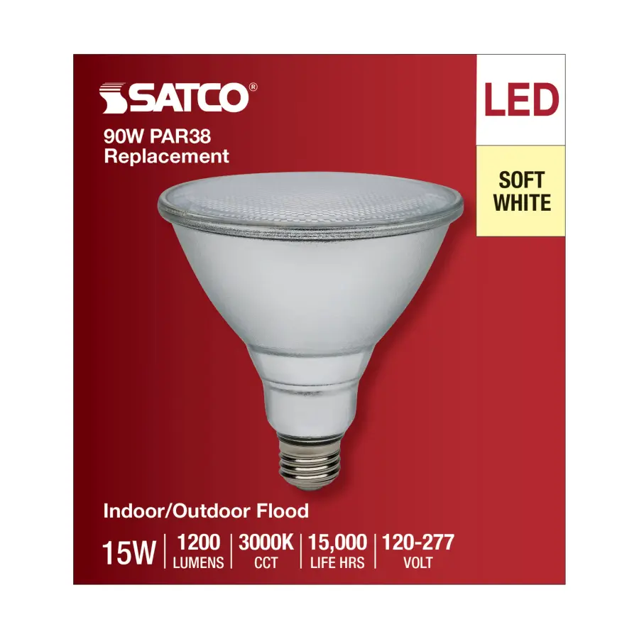 15 Watt PAR38 LED - 3000K - Medium Base - 120-277 Volt - 90 CRI - Image 4