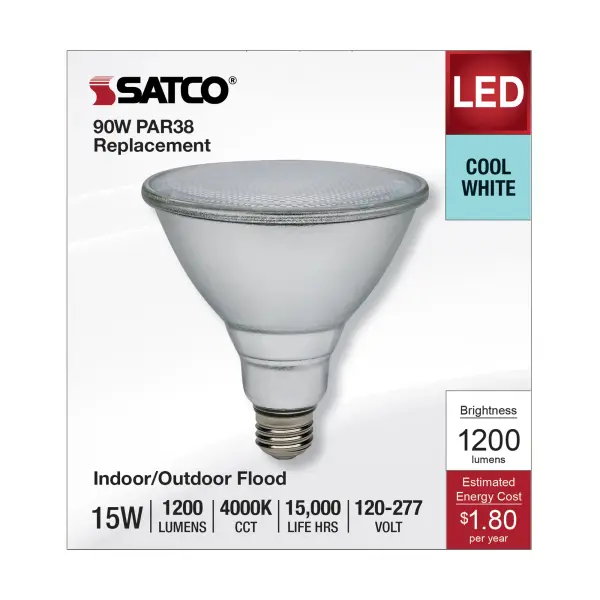 15 Watt PAR38 LED - 4000K - Medium Base - 120-277 Volt - 90 CRI - Image 3