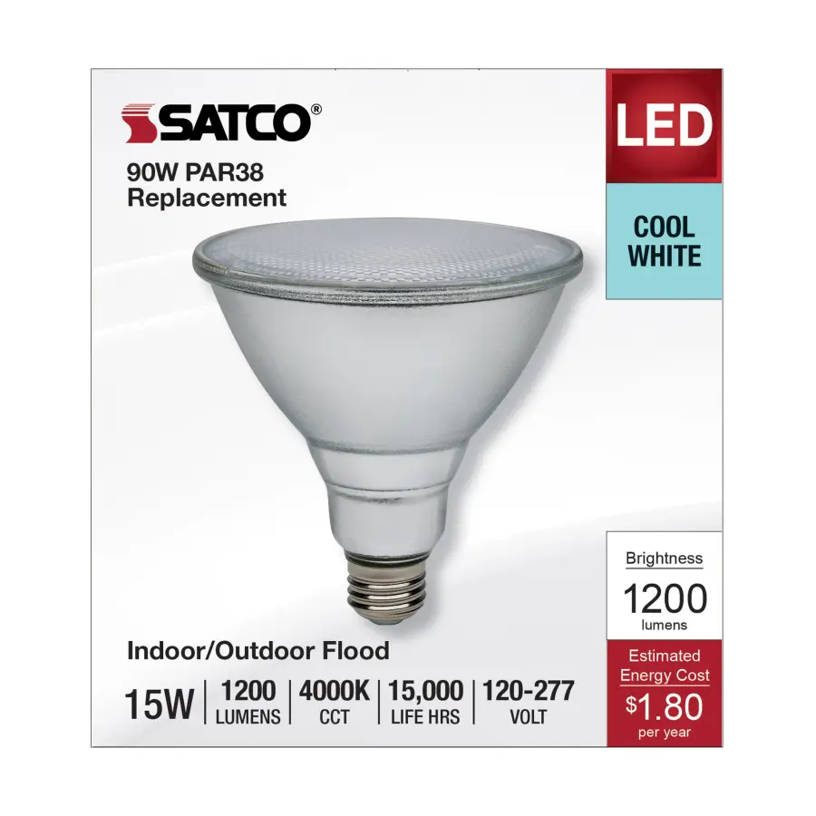 15 Watt PAR38 LED - 4000K - Medium Base - 120-277 Volt - 90 CRI - Image 3