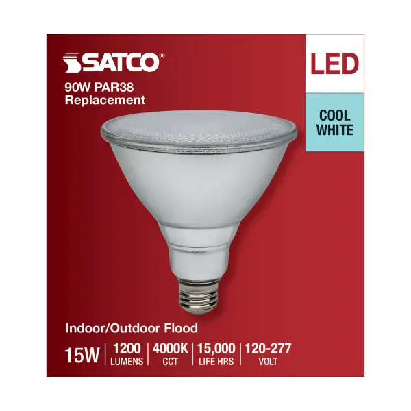 15 Watt PAR38 LED - 4000K - Medium Base - 120-277 Volt - 90 CRI - Image 4