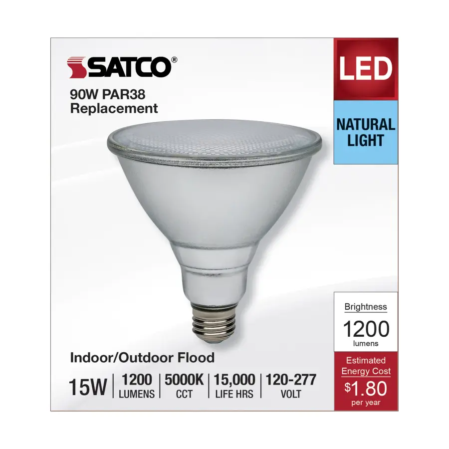 15 Watt PAR38 LED - 5000K - Medium Base - 120-277 Volt - 90 CRI - Image 3