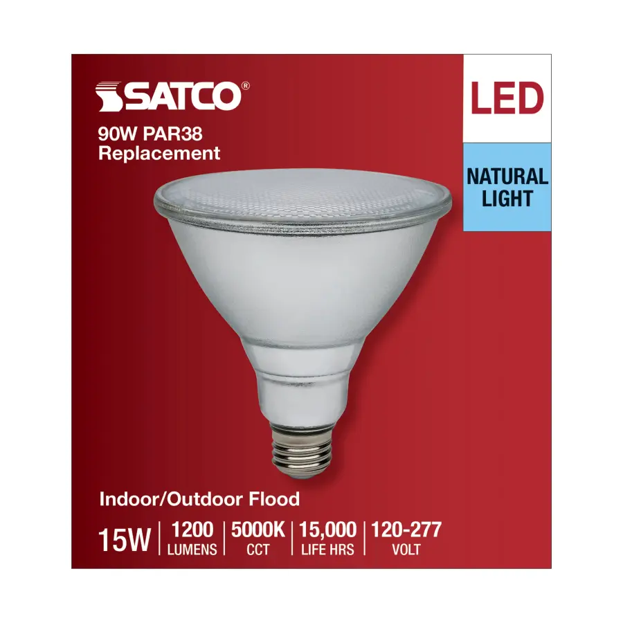15 Watt PAR38 LED - 5000K - Medium Base - 120-277 Volt - 90 CRI - Image 4