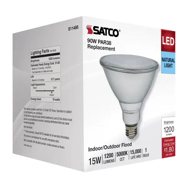 15 Watt PAR38 LED - 5000K - Medium Base - 120-277 Volt - 90 CRI - Image 5