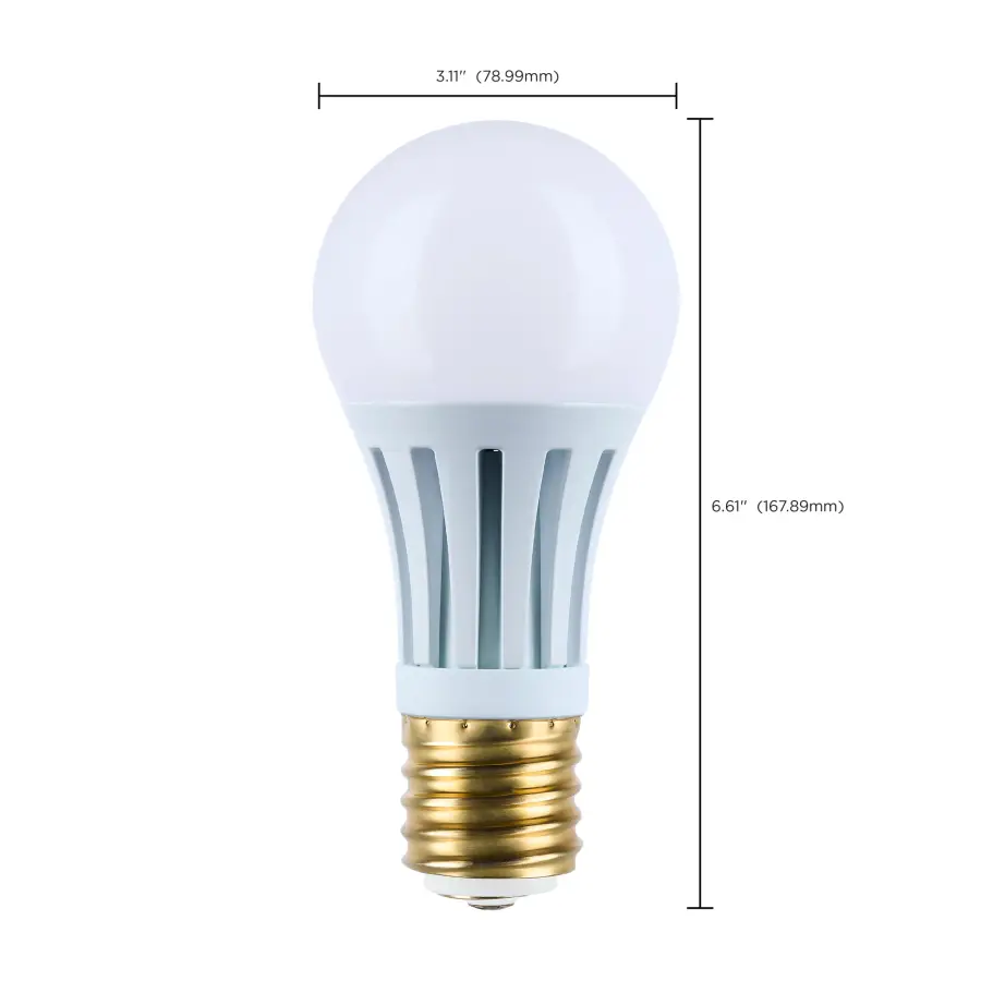 10/22/33 Wattage Selectable PS25 LED Three-Way Lamp - E39d Mogul Base - 3000K - White Finish - 120 Volt - Image 8