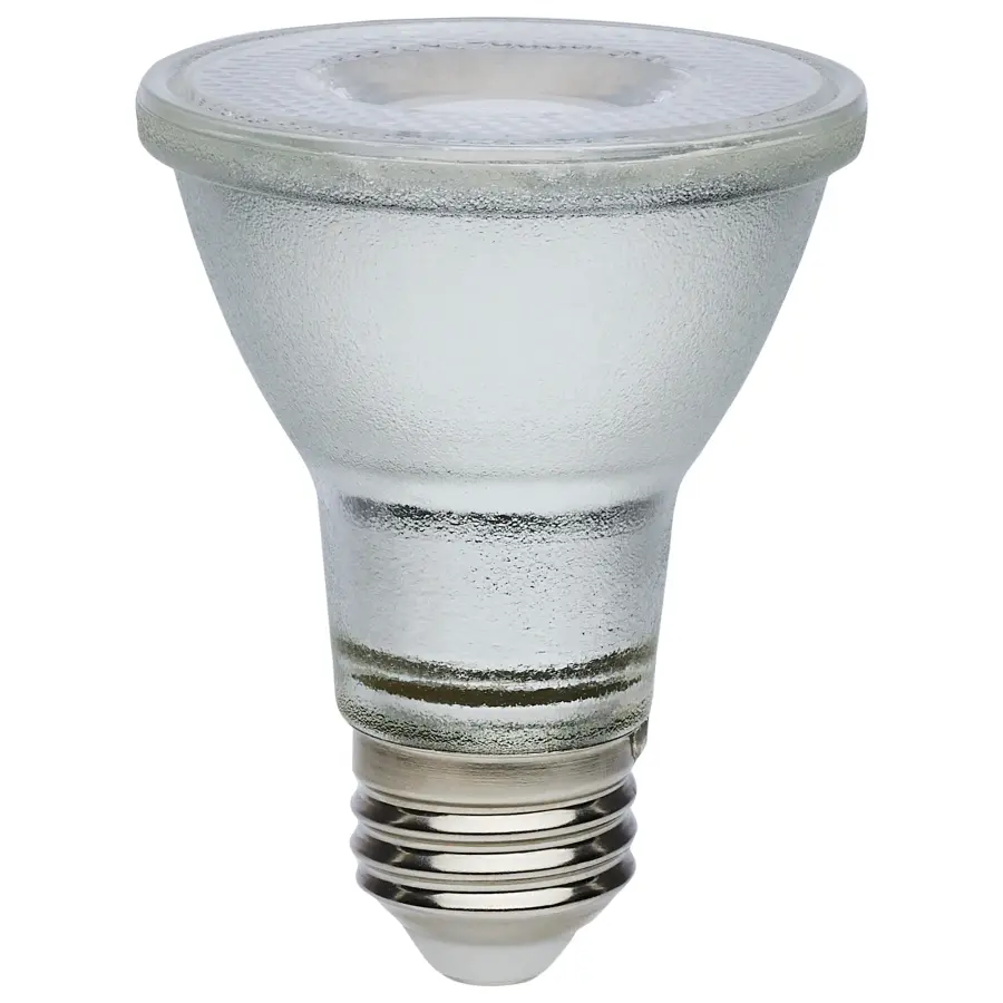7 Watt Econo LED PAR20 - 3000K - 35 Degree Beam Angle - Medium Base - 120-277 Volt - Silver Finish - Image 1