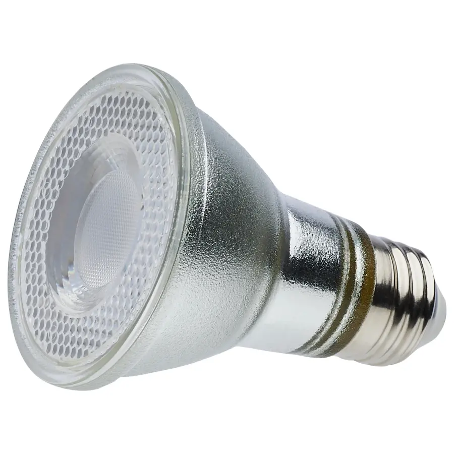 7 Watt Econo LED PAR20 - 5000K - 35 Degree Beam Angle - Medium Base - 120-277 Volt - Silver Finish - Image 2