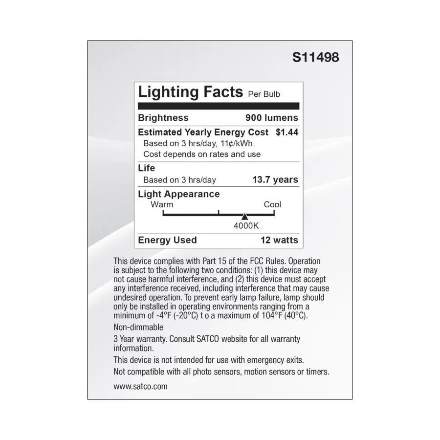 12 Watt Econo LED PAR30LN - 4000K - 35 Degree Beam Angle - Medium Base - 120-277 Volt - Silver Finish - Image 5